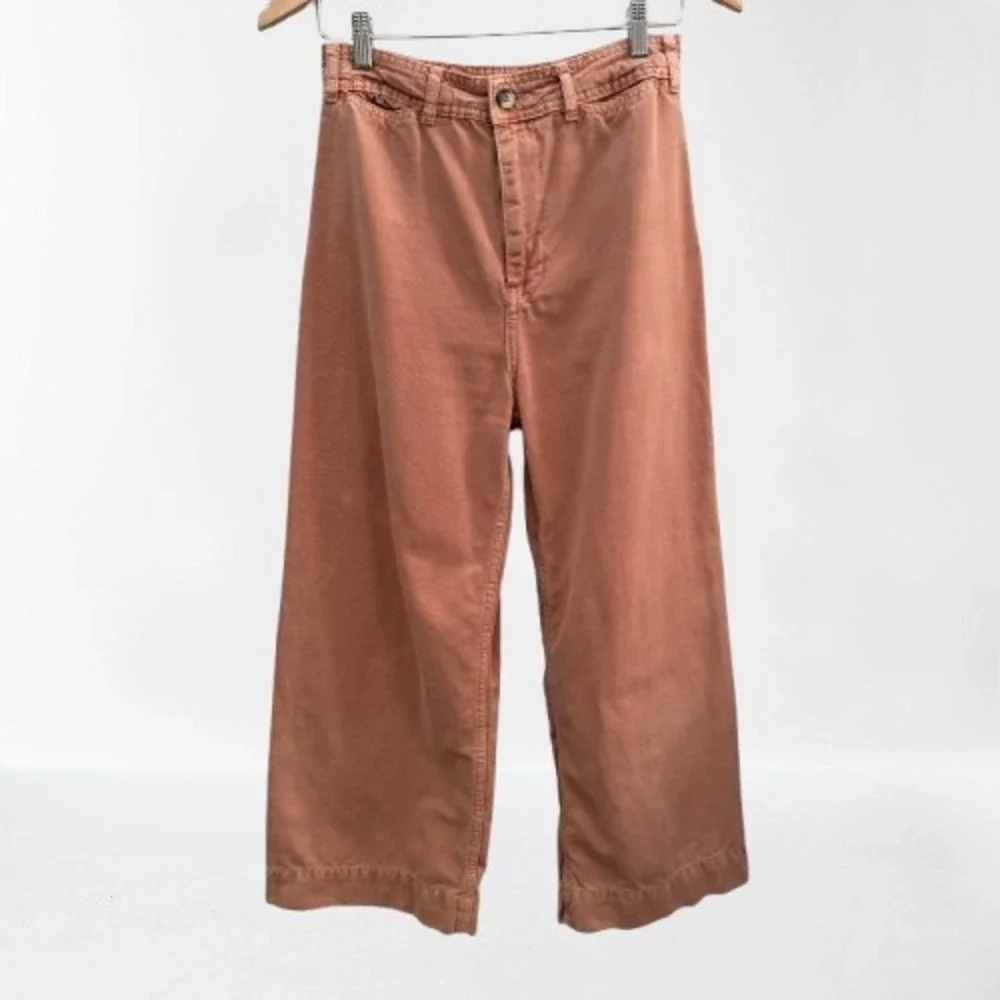 Free People We the Free Patti Cotton Cropped Pants Rose Size 28
